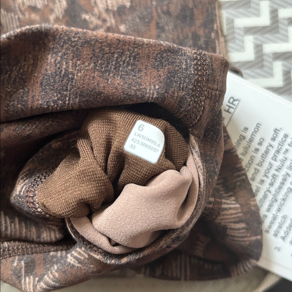 LULULEMON ALIGN HR PANT 28” in TRUE LEOPARD MAX BROWN MULTI SZ 4,6,8 NWT - Picture 7 of 13